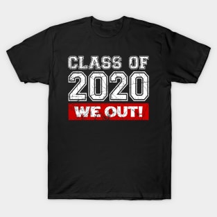 Vintage 'Class of 2020' Senior We Out Graduation Gift T-Shirt